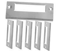 FONDOTIN 6PCS Stainless Steel Door Strike Plates Door Backplate Kit for Wood High-Hardness Latch Striker Repair with Easy Installation Noise-reducing and Space-Saving Design