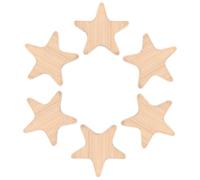 FONDOTIN 6Pcs Star-Shaped Wooden Blanks Unfinished Wood Cutouts for DIY Painting Crafts Home Decor Art Projects and Handmade Accessories