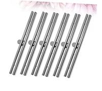 FONDOTIN 6pcs Straight Alloy Purse Frame with Smooth Surface and Lock Clasp for DIY Wallet and Handbag Making Rust Resistant Silver Coin Bag Hardware Accessories