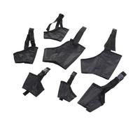 FONDOTIN 7PCS Adjustable Dog Muzzles with Breathable Fabric and Comfortable Straps Anti-biting Barking Chewing Prevention for Small Medium Large Dogs Black