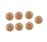 FONDOTIN 7pcs Handmade Bamboo Bird Nest Hooks Parrot Nesting Station for Home Decor Natural Woven Nesting Box for Birds
