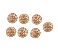 FONDOTIN 7pcs Handmade Bamboo Bird Nest with Hook Natural Woven Bird House Parrots Finches Durable Rustic Hanging Nest for Cage Perching and Home Decoration