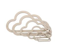 FONDOTIN 7pcs Wooden Cloud Shapes for DIY Dream Catcher Crafting Unfinished Macrame Frame Rings for Rustic Wedding Wreaths and Floral Wall Hanging Decor Natural Wood Embellishments for