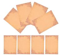 FONDOTIN 8 Sheets Vintage Retro Writing Paper Thick Smooth Letter Paper for Thank-You Notes Poems Lyrics Greetings Classic Decorative Stationery for Emotional Expression