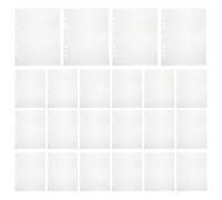 FONDOTIN 80 Sheets A5 Binder Sleeves 7 Holes, Single-Sided Plastic Pocket Inserts for Loose-Leaf Photo Album, Document Organizer and School File Jacket