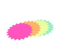FONDOTIN 80Pcs Explosion Sign Price Tag Stickers Fluorescent Paper Labels for Supermarket Pricing Colors Yellow Green Pink Orange Mini Sticker Paper for Retail Display and Party Use