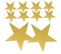 FONDOTIN 80PCS Glitter Paper Star Cutouts for Crafts Colorful Five Pointed Star Pattern Decorations for Classroom Bulletin Boards DIY Creative Projects Party Ornament