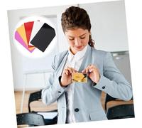 FONDOTIN 80pcs Multi-Color Blank Aluminium Business Card Blanks for Engraving Metal Name Cards with Gold Purple Silver Green Black Rose Gold Blue and Red Metal for Sublimation Stamping and