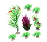 FONDOTIN 8pcs Aquarium Decoration Lifelike Simulation Water Plants for Fish Tank Safe Realistic Ornaments for Fresh and Environments Easy to Maintain Fish Tank Supplies
