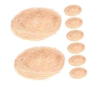 FONDOTIN 8pcs Artificial Bird Nest Natural Moss Decorative Garden Ornament Multipurpose Craft and Party Favor Suitable for Small Birds Desk and Outdoor Display