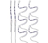 FONDOTIN 8pcs Blue and White Tzitzit Tassels Jewish Prayer Shawl Fringes with Sephardic Knotting Fade-resistant Tassel Threads for Tallit Repair and Synagogue Use Easy DIY Installation