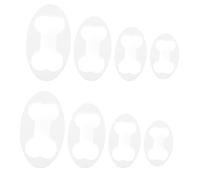 FONDOTIN 8Pcs Dog Bone Cookie Molds Plastic Baking Cutters Easy-Clean Biscuit and Fondant Molds for Cookies Chocolates Cakes Baking