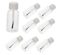 FONDOTIN 8pcs Empty Nail Varnish Bottle Cylinder Pet Refillable Nail Care Oil Bottle with Brush 20ml High-class Style Light in Weight for Grooming on The Go