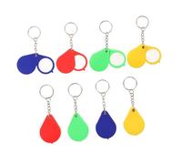 FONDOTIN 8pcs Foldable Pocket Magnifying Glass with Acrylic Lens Compact Lightweight Handheld Magnifier for Reading Books Maps Coins Stamps Keychain Design for Seniors and Travel