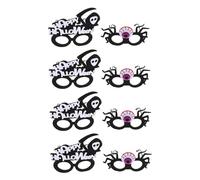 FONDOTIN 8pcs Halloween Party Glasses Soft Non Woven Eyeball Grim Reaper Design Spooky Photo Booth Props Comfortable Fit Novelty Eyewear for Costume Accessories