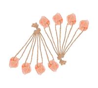 FONDOTIN 8pcs Hanging Salt Blocks for Livestock Mineral Salt Lick Brick Rope Horse Block for Cattle Deer Alpacas Licking Snack Toys Approx