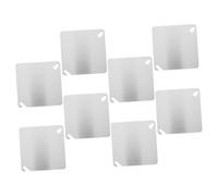 FONDOTIN 8pcs Metal Electrical Box Cover Plates Stainless Steel Square Junction Box Covers for Electrical Cases Easy Installation Precise Fit Protective Outlet Panels for Renovation and