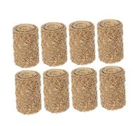 FONDOTIN 8pcs Mini Hay Bales for Crafts DIY Dollhouse Accessories Mini Garden Decor Autumn Harvest Farm Theme Cottagecore Decorative Straw Bales
