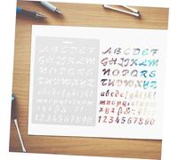 FONDOTIN 8Pcs Plastic Alphabet and Stencils Reusable Painting Templates for Wall Art DIY Scrapbook Hand Account Decoration Home Craft Supplies