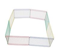 FONDOTIN 8pcs Rainbow Hedgehog Playpen Fence Panels for Small Animals 35x23cm, Diy Exercise Enclosure for Guinea Pigs, Rabbits, Hamsters, Chinchillas, and Turtles