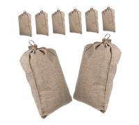 FONDOTIN 8pcs Reusable Burlap Drawstring Storage Bags for Vegetables Root Vegetable Pouches Tear-Resistant Jute Bags for Potato and Produce Organization