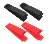 FONDOTIN 8pcs Rooster Anti-Hook Neck Rings Noise Reduction Crowing Collar for Roosters 4 Red 4 Black Sturdy PET Supplies
