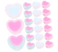 FONDOTIN 90pcs Mini Heart Shaped Acrylic Beads Spacer Beads for DIY Bracelet Necklace Craft Supplies Lightweight Tiny for Jewelry Making and Decoration