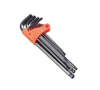 FONDOTIN 9pcs Long Arm Allen Wrench with Ball End Hex Keys for Tools Anti-Skid Design with Extra Reach Torque for Furniture Assembly and Maintenance