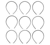 FONDOTIN 9pcs Rhinestone Decor Headbands for Women Hair Accessories with Non-slip Teeth Multi-color Wedding and Party Headdress Collection