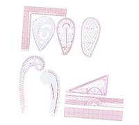 FONDOTIN 9pcs Tailor Rulers French Metric Beveled Transparent Curved Sewing Rulers for Dressmaking Pattern Designing Cutting Quilting Tools