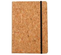 FONDOTIN A5 Business Notepad with Cork Cover and Tie Closure, Vintage Style Writing Journal for Work and Travel, Portable Daily Diary and Reading Notebook