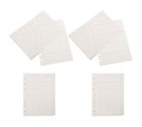 FONDOTIN A6 6-Hole Loose Leaf Planner Refill Set, Undated Weekly and Monthly Binder Inserts, Refillable Notebook Agenda Pages for Office and School Supplies, 4 Books