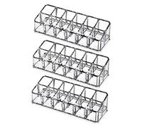 FONDOTIN Acrylic Lipstick Storage Organizer with 6 Compartments Portable Cosmetic Display Box for Dressing Table