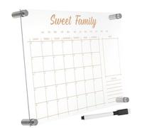 FONDOTIN Acrylic Magnetic Dry Erase Board for Fridge Weekly Write Board with Pen and Adhesive Pins for Home Office School Compact Transparent Desktop
