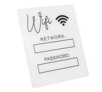 FONDOTIN Acrylic Wifi Password Sign Board for Guest Rooms and Offices Blank Password Display Modern Minimalist Design Easy Installation No Base Stylish Tabletop Decor for Hotels and