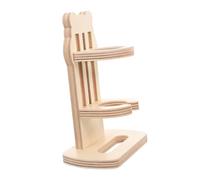 FONDOTIN Adjustable Bamboo Water Bottle Rack for Small Pets Hamsters Mice Gerbils Decorative Waterer Holder Compatible with Various Bottle Styles