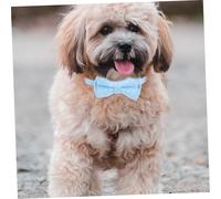 FONDOTIN Adjustable Pet Bow Tie Collar with Bell Lightweight Cotton Dog and Cat Accessory Breathable Comfortable Bowknot for Pets Lost Design for Daily Wear and Special Occasions