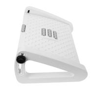 FONDOTIN Adjustable Slip Office Footstool with Massage Rollers Small Non Skid Step Stool for Adults and Teens Stable Plastic Foot Rest for Sitting Stepping Ergonomic Design White