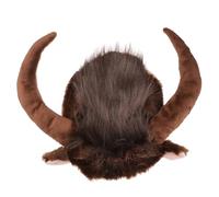 FONDOTIN Adorable Brown Pet Headgear Soft Fabric Party Headband for Dogs and Cats Comfortable Non-scratch Costume Accessory for Holiday Christmas Masquerade Events
