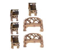 FONDOTIN Adorable Miniature Furniture Resin Chair Decor for Dollhouses and Gardens Beautifully Crafted Ornaments for Home Decoration and Mini Landscape Design