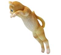FONDOTIN Adorable Resin Cat Figurine Flower Pot Hanger Decoration Realistic Cat Statue for Garden Balcony Plant Display Multi Use Lawn Ornament Bright Color Crack Resistant Home Decor