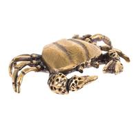 FONDOTIN Antique Brass Craft Figurine Small Sculpture Home Office Desk Decoration Retro Style Collectible Ornament for Study Shelf Display