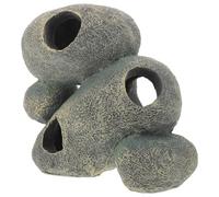 FONDOTIN Aquarium Stone Hideout Cave for Cichlid Breeding - Resin Fish Tank Rock Shelter with Betta and Shrimp Hideaway, Realistic Aquarium Decor for Fish Hiding and Breeding Environment