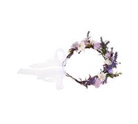 FONDOTIN Artificial Garland Bridal Hair Accessories Hair Floral Crown Floral Headbands Flower Headbands for Women Faux Flowers for Crafts Metal Violet