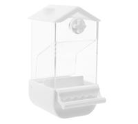 FONDOTIN Automatic Parrot Feeder with Timer Large Capacity Gravity Bird Food Dispenser Anti-spill Plastic Window Cage Accessory for Parakeets and Small Birds