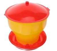 FONDOTIN Automatic Plastic Chick Feeder for Poultry Durable Capacity Chicken Feeding for Garden Farm Courtyard Use Safe Convenient Chicken Food Dispenser