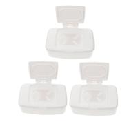 FONDOTIN Baby Wipes Dispenser with Lid 3pcs Plastic Wipe Holder for Household Wet Tissue Storage for Desktop and Living Room Use