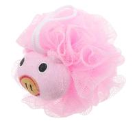 FONDOTIN Bath Sponge Shower Loofah Ball, Large Soft Pink Cartoon Pig Bath Puff, Gentle Body Wash Scrubber for ’S Bathing and Skin Care