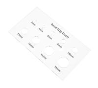 FONDOTIN Bead Measuring Tool Bead Gauge Tool Gemstone Size Ruler Measurer for Crystal White