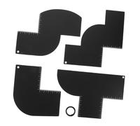 FONDOTIN Beard Template for Men Hairline and Beard Shaper with Measurement Ruler and Hoop Precise Barber Line Up Tool for Accurate Hairline Design and Styling Guide Kit